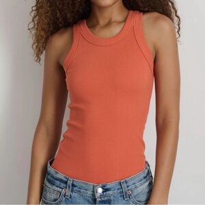 Alex Mill Everyday Ribbed tank Vibrant Orange Women's Tank Top